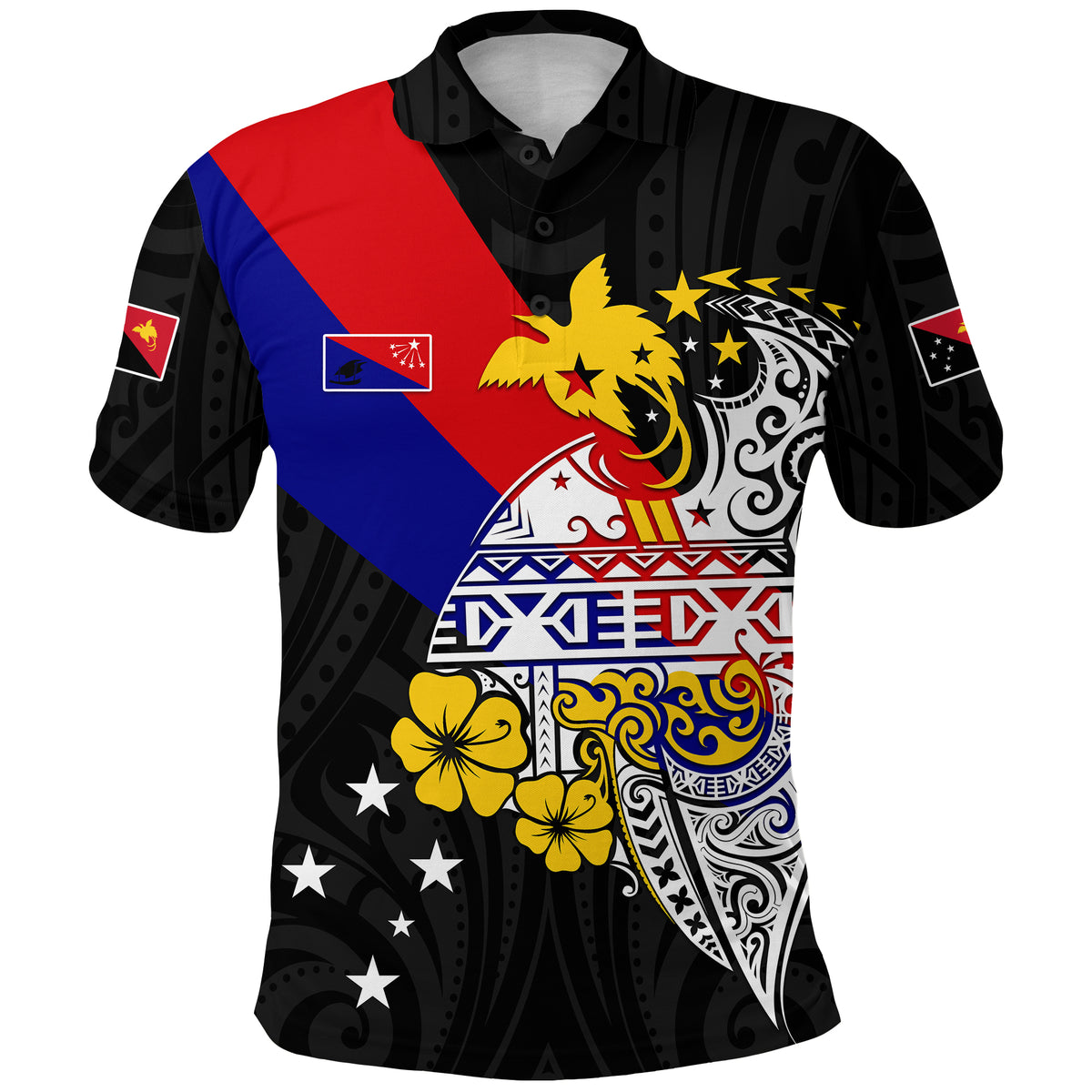 Central Province Polo Shirt Style Life PNG LT13 Unisex Black - Polynesian Pride