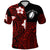 Custom Polynesian Rugby Polo Shirt Love Red Custom Text and Number - Polynesian Pride