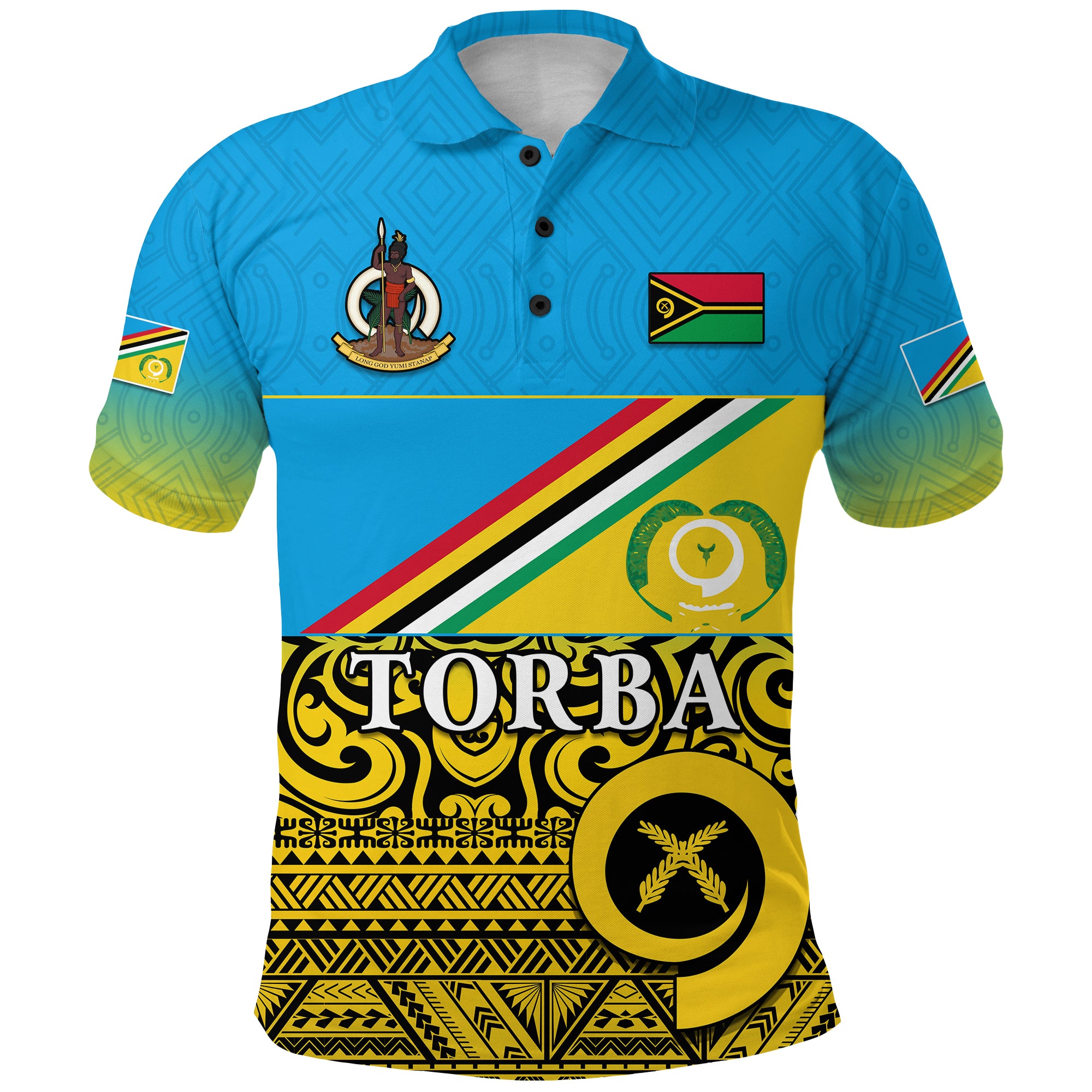 Torba Province Polo Shirt Vanuatu Proud LT13 Unisex Blue - Polynesian Pride