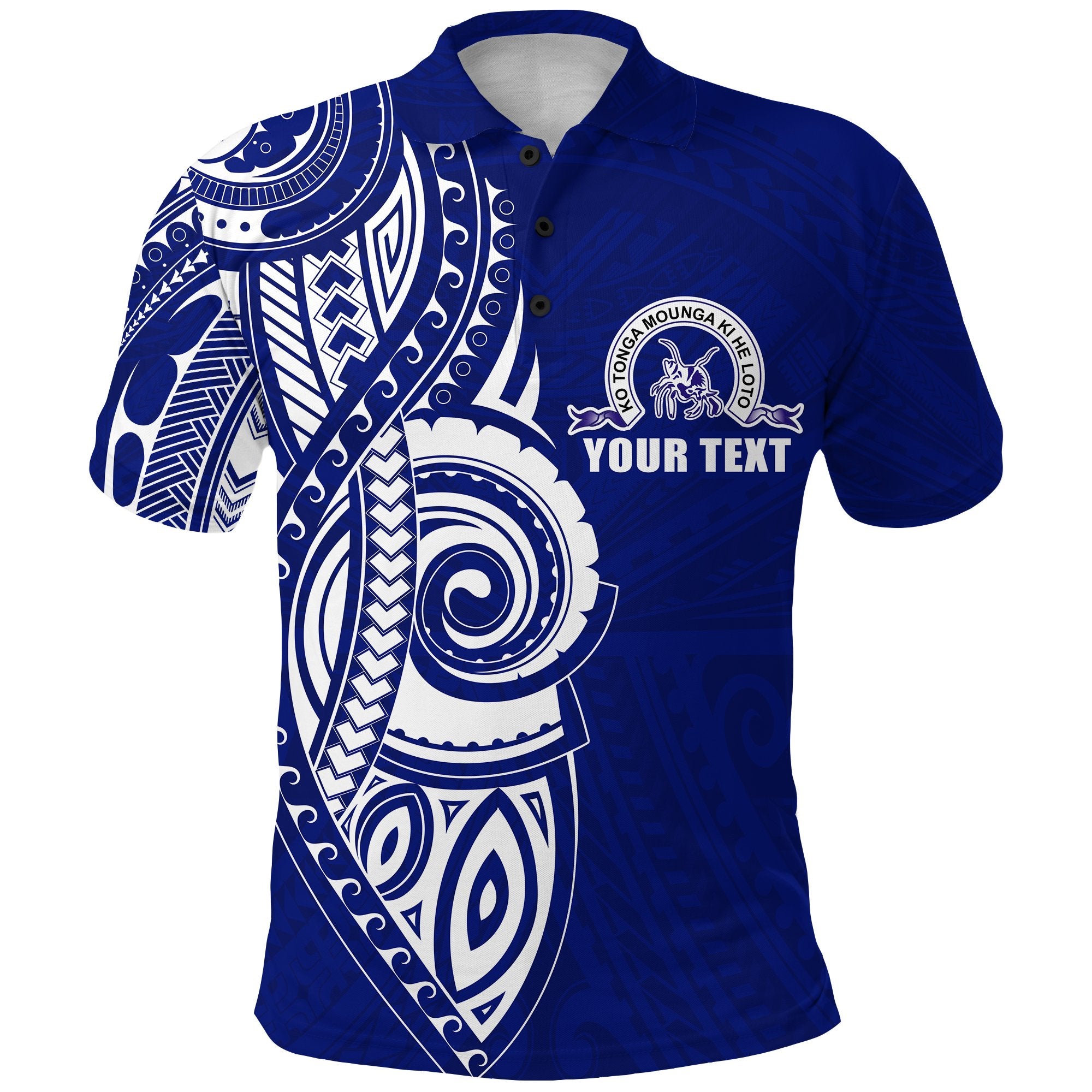 Custom Tupou College Polo Shirt Unisex Blue - Polynesian Pride