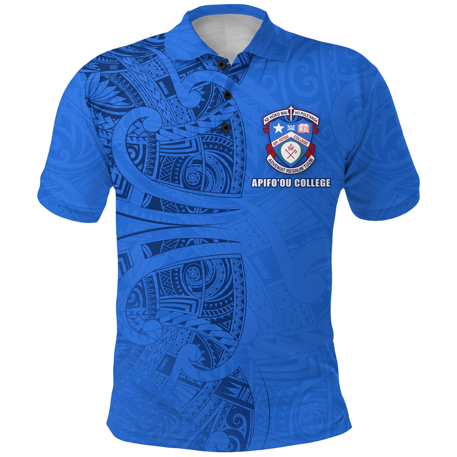 APIFOOU COLLEGE Polo Shirt Blue Sky Blue - Polynesian Pride