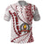 (Touola 80 89) Tonga Emancipation Day Polo Shirt Kupesi Pattern No.2 White LT9 - Polynesian Pride