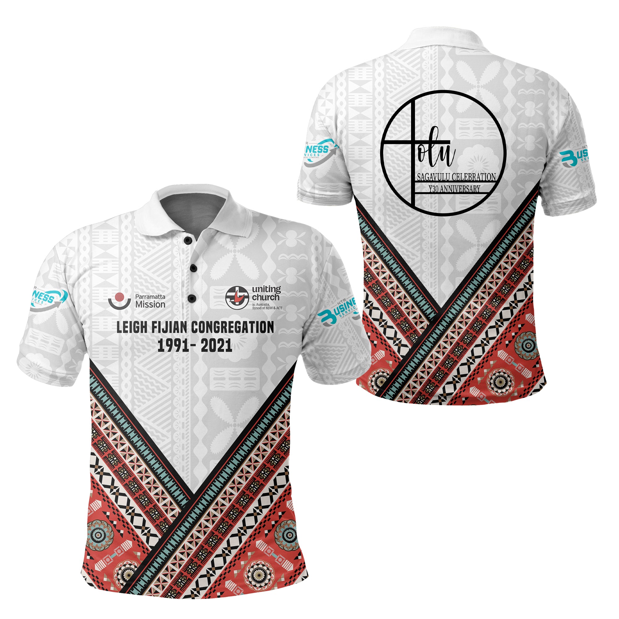 Leigh Memorial Fijian Congregation Polo Shirt LT16 Unisex Black - Polynesian Pride