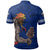 Hawaiian Islands Warrior Kakau Blue Polynesian Polo Shirt - Polynesian Pride