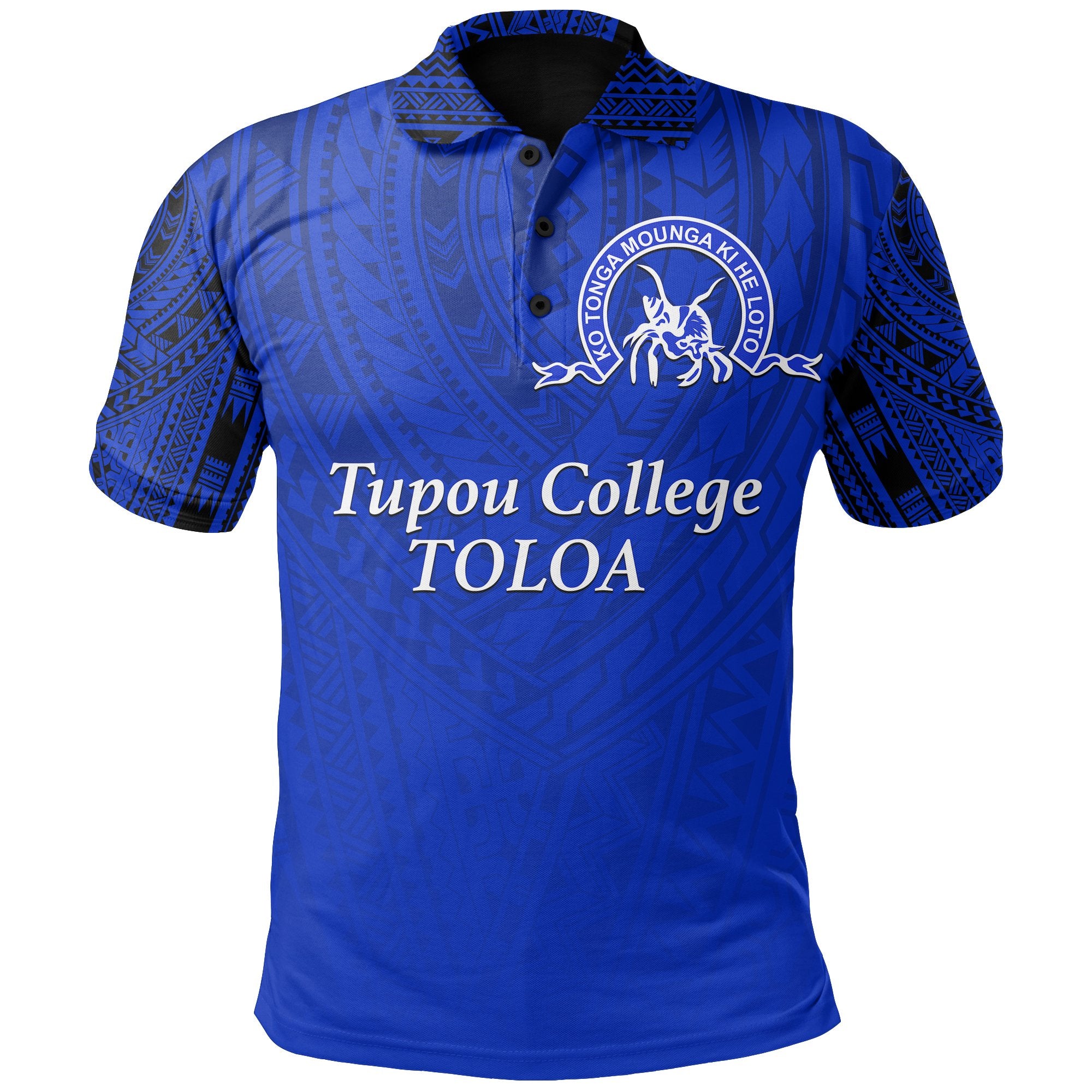 Tupou College Toloa Tonga Polo Shirt Unisex Blue - Polynesian Pride