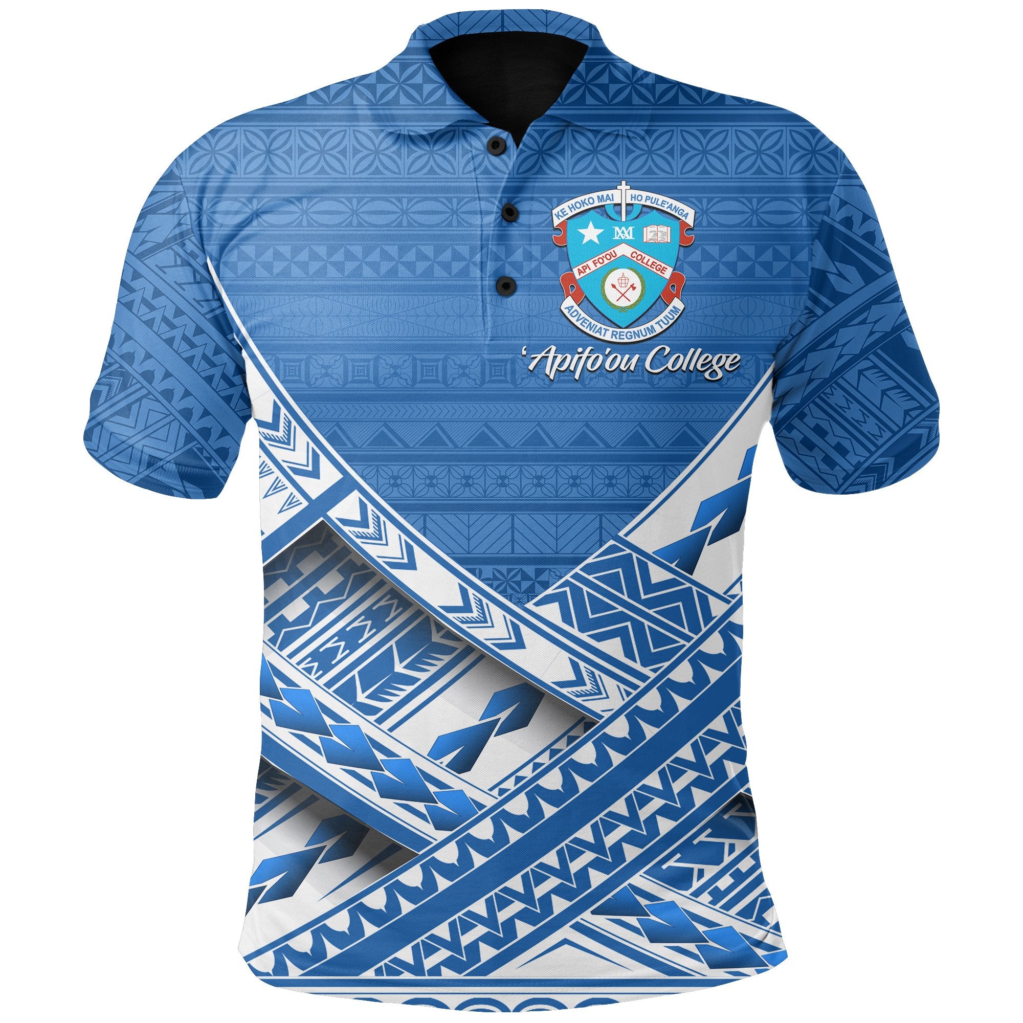 Apifoou College Polo Shirt Tonga Unisex Blue - Polynesian Pride