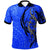 Polo Shirt Polynesian Lizard Tattoo Blue Color Unisex Blue - Polynesian Pride