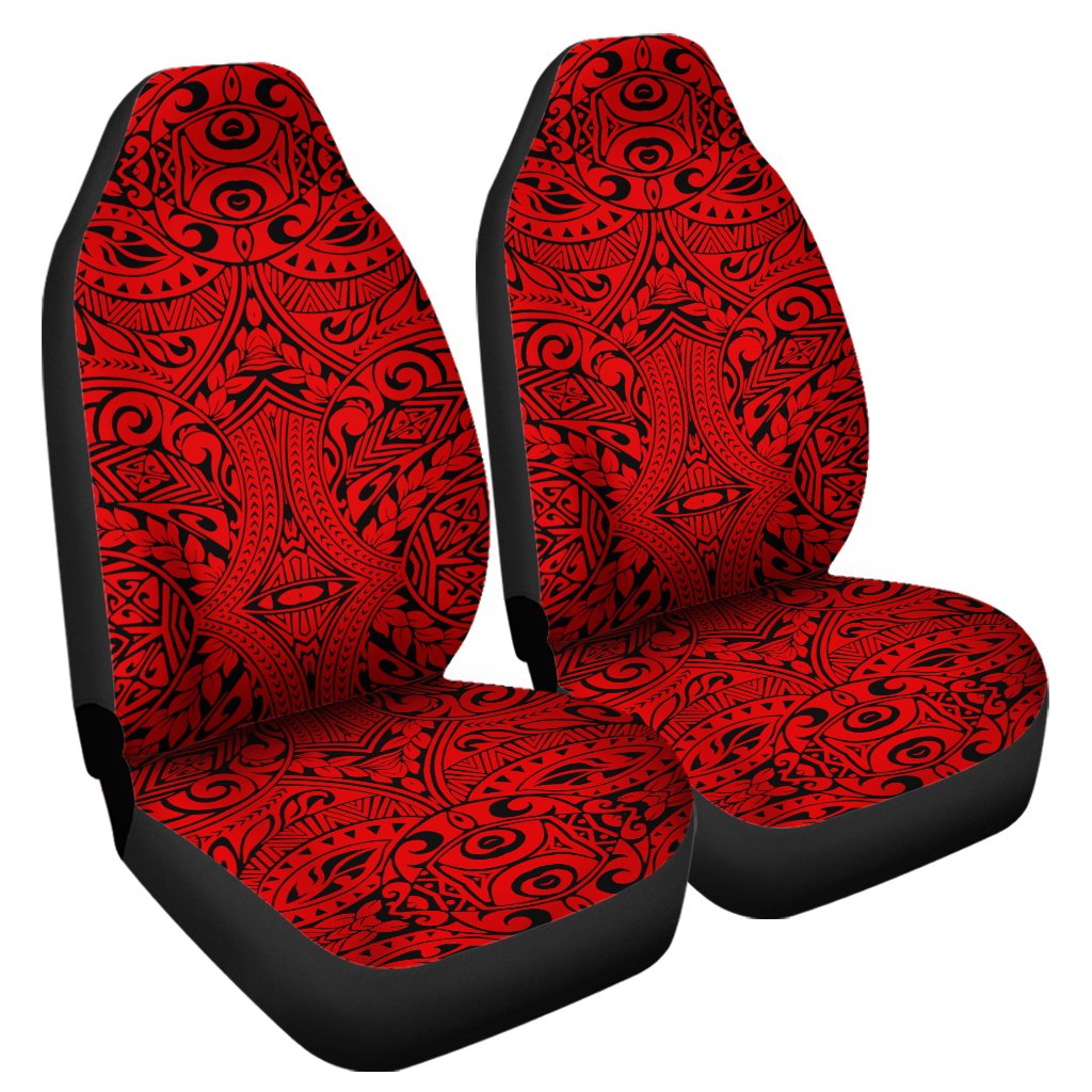 Polynesian Culture Red Car Seat Cover Universal Fit Red - Polynesian Pride