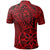 Unisex Polynesian Hawaiian Style Tribal Tattoo Red Polo Shirt - Polynesian Pride