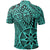 Unisex Polynesian Hawaiian Style Tribal Tattoo Turquoise Polo Shirt - Polynesian Pride