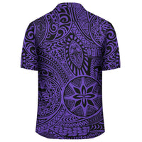 Polynesian Hawaiian Style Tribal Tattoo Violet Hawaiian Shirt - Polynesian Pride