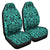 Polynesian Kakau Turtle Turquoise Car Seat Cover Universal Fit Turquoise - Polynesian Pride