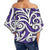 Polynesian Maori Ethnic Ornament Violet Hawaii Women's Off Shoulder Wrap Waist Top - Polynesian Pride