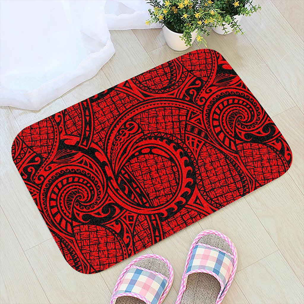 Polynesian Maori Lauhala Red Hawaii Door Mat Door Mat Red - Polynesian Pride