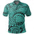 Unisex Polynesian Maori Lauhala Turquoise Polo Shirt - Polynesian Pride