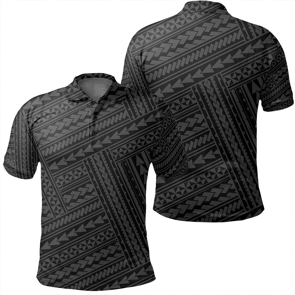 Unisex Polynesian Nation Gray Polo Shirt Unisex Art - Polynesian Pride