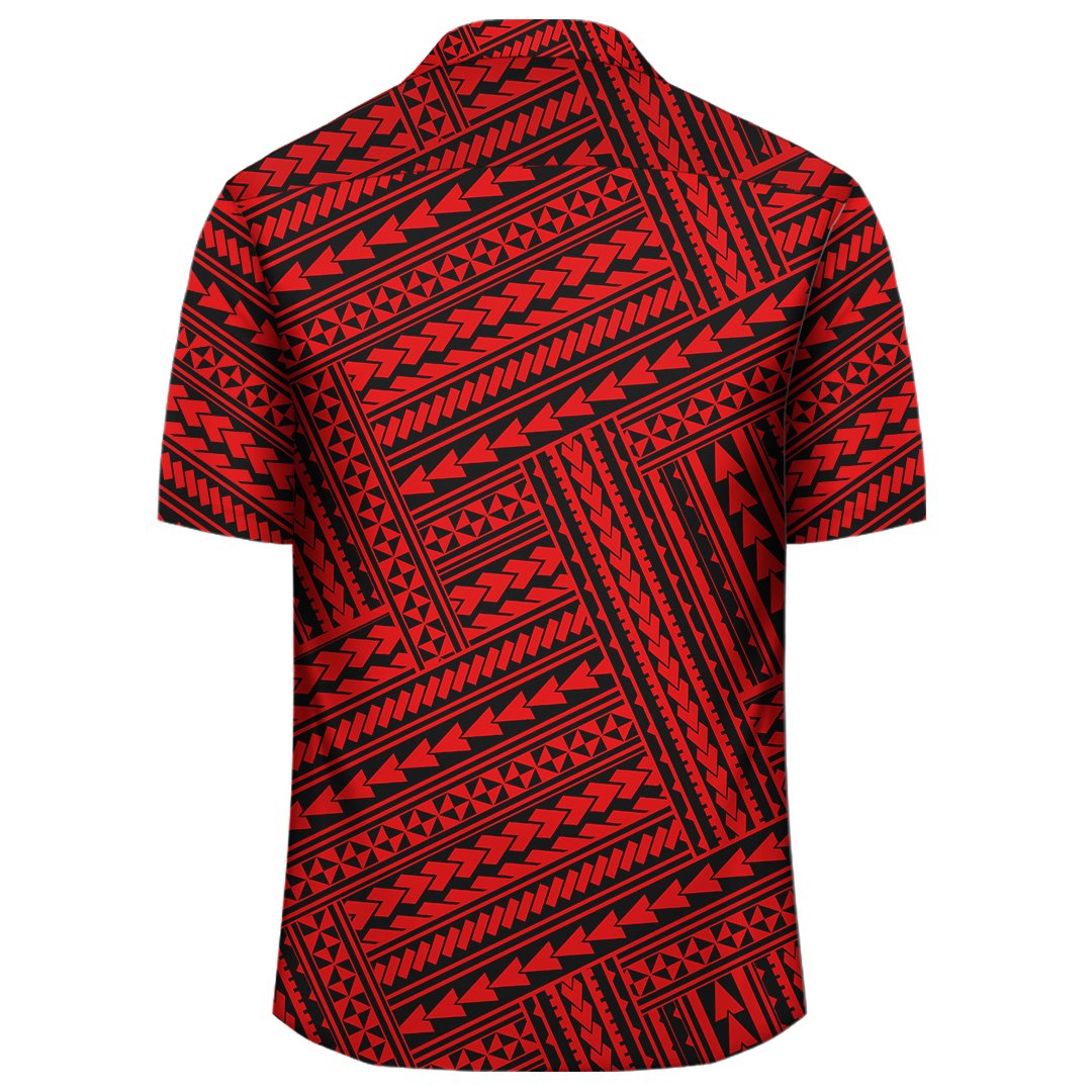 Polynesian Nation Red Hawaiian Shirt - Polynesian Pride