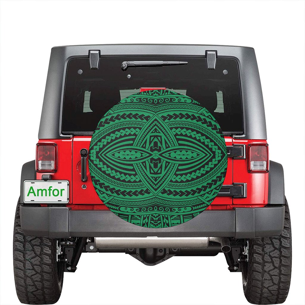 Polynesian Seamless Green Hawaii Spare Tire Cover - Polynesian Pride