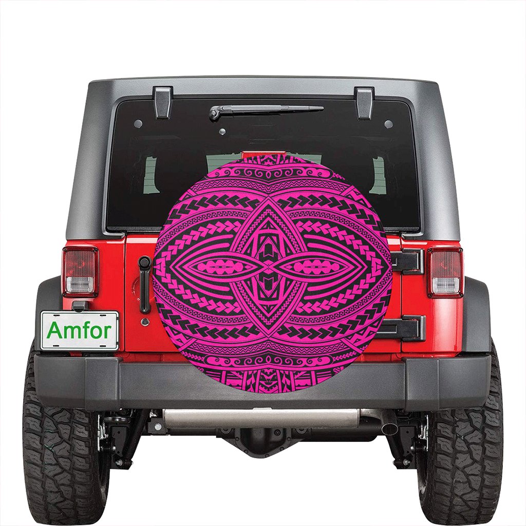 Polynesian Seamless Pink Hawaii Spare Tire Cover - Polynesian Pride