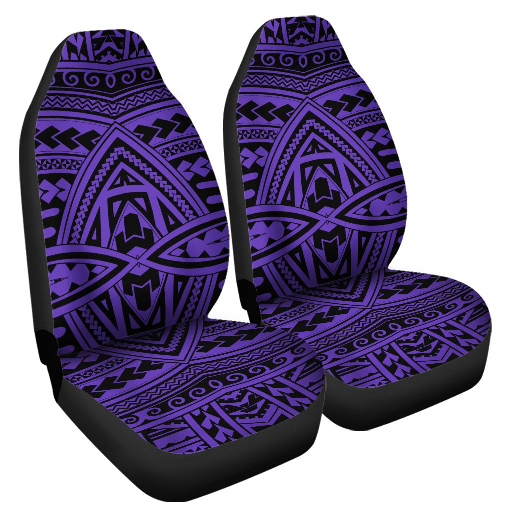 Polynesian Seamless Violet Car Seat Cover Universal Fit Purple - Polynesian Pride