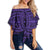 Polynesian Seamless Violet Hawaii Women's Off Shoulder Wrap Waist Top Violet Female - Polynesian Pride