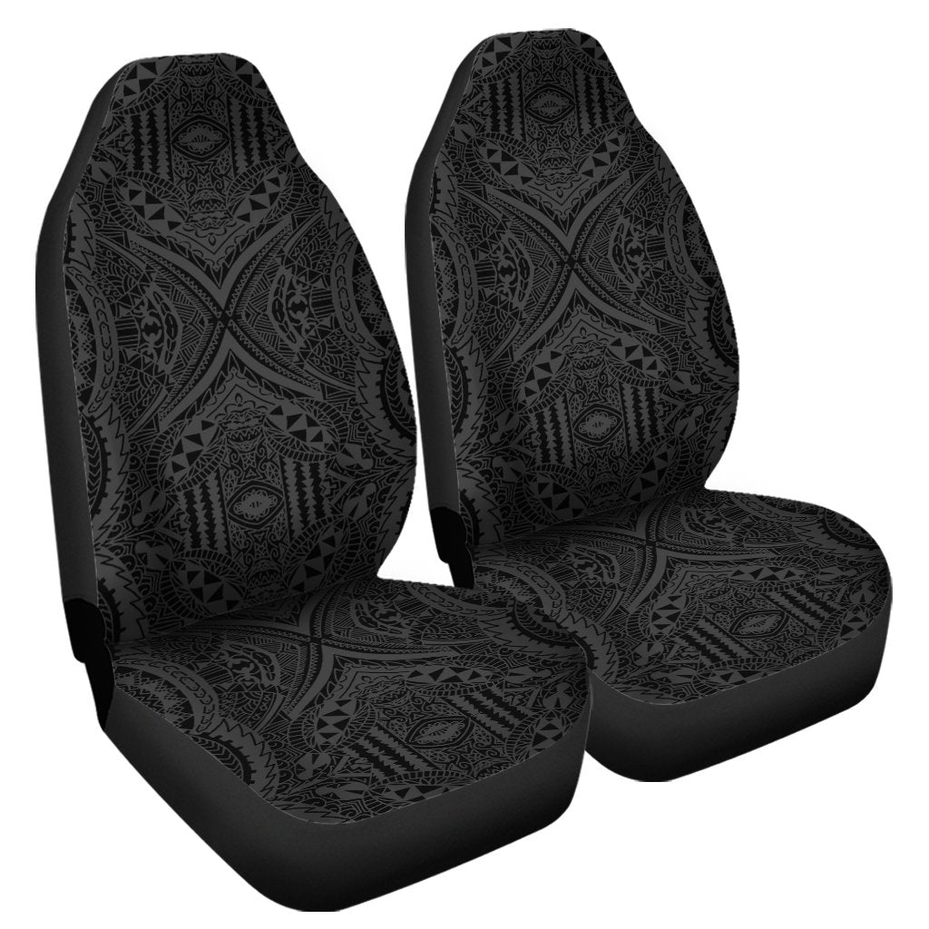 Polynesian Symmetry Gray Car Seat Cover Universal Fit Gray - Polynesian Pride