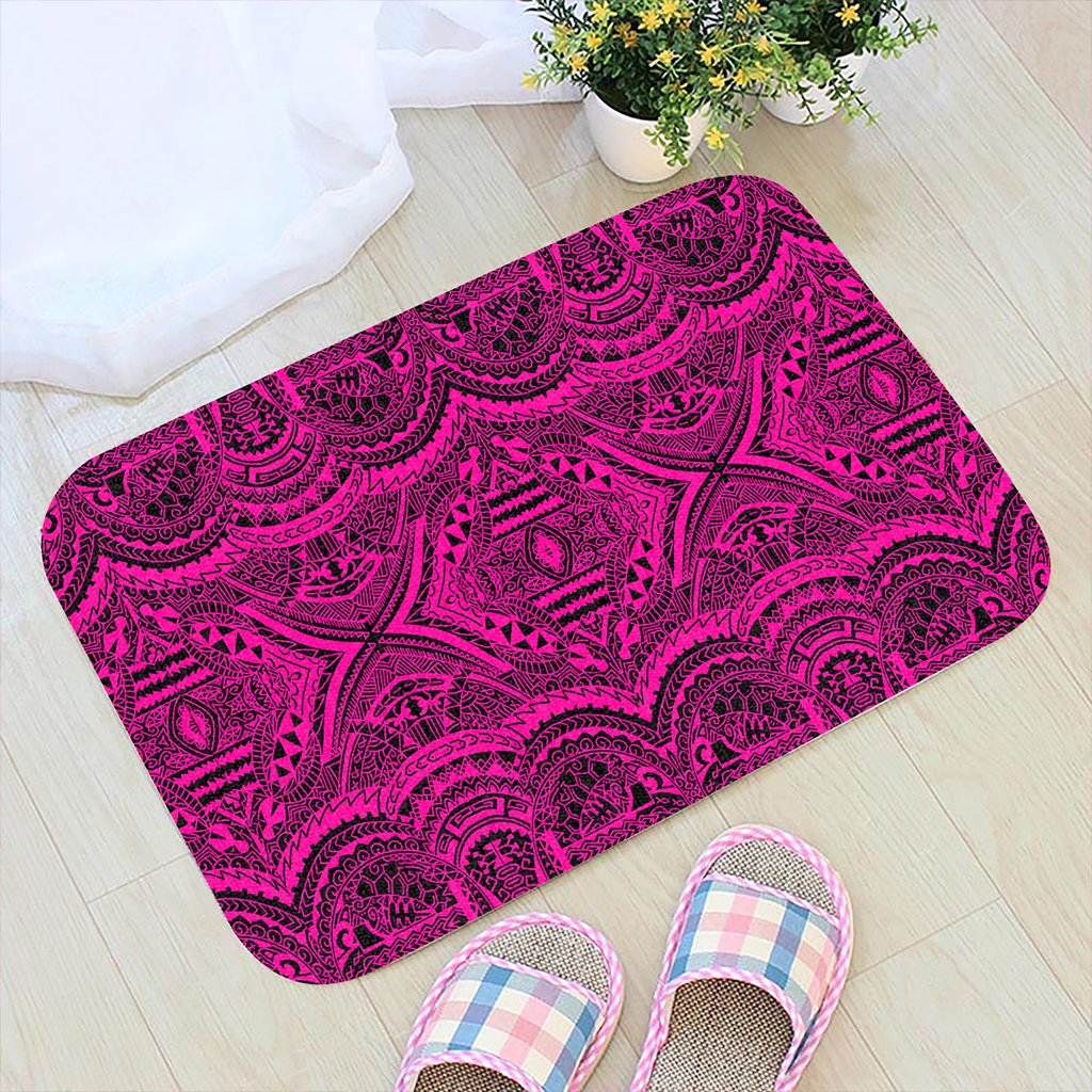 Polynesian Symmetry Pink Hawaii Door Mat Door Mat Pink - Polynesian Pride