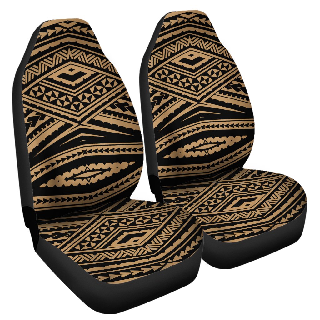 Polynesian Tatau Gold Car Seat Cover Universal Fit Gold - Polynesian Pride