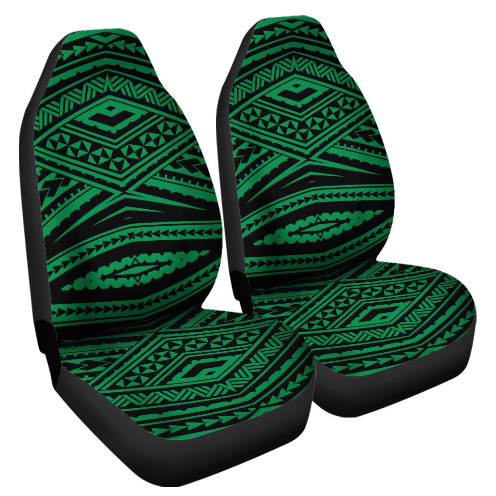 Polynesian Tatau Green Car Seat Cover Universal Fit Green - Polynesian Pride