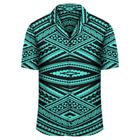 Polynesian Tatau Turquoise Hawaiian Shirt - Polynesian Pride