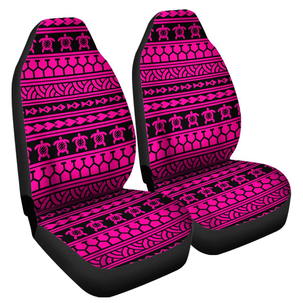 Polynesian Tattoo Tribal Pink Car Seat Cover Universal Fit Pink - Polynesian Pride