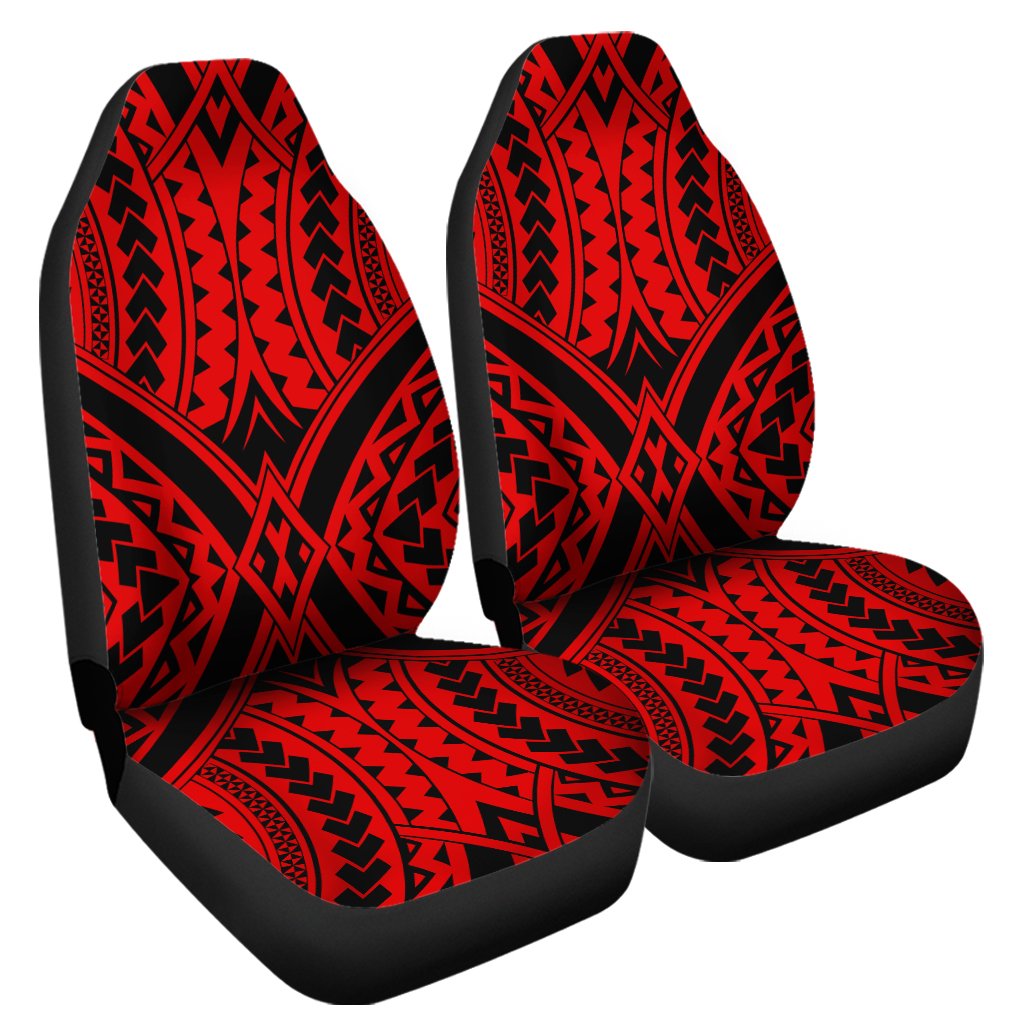 Polynesian Tradition Red Car Seat Cover Universal Fit Red - Polynesian Pride