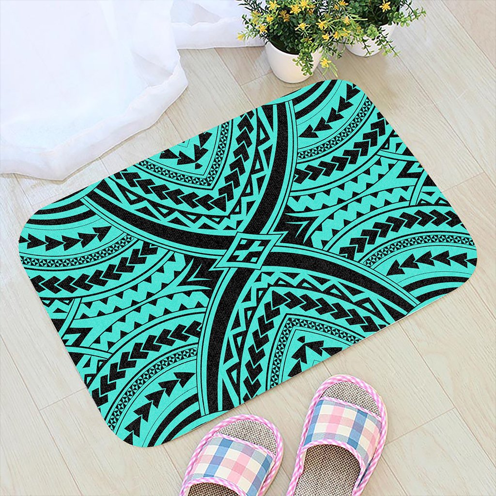 Polynesian Tradition Turquoise Hawaii Door Mat Door Mat Turquoise - Polynesian Pride