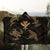 Polynesian Turtle Hammerhead Shark Ray Kanaka Hawaii Hooded Blanket Circle Gold - AH - Polynesian Pride