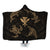 Polynesian Turtle Hammerhead Shark Ray Kanaka Hawaii Hooded Blanket Circle Gold - AH Hooded Blanket White - Polynesian Pride