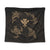 Polynesian Turtle Hammerhead Shark Ray Kanaka Hawaii Tapestry Circle Gold - AH Wall Tapestry Black - Polynesian Pride