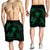 Polynesian Turtle Hammerhead Shark Ray Kanaka Hawaii Men's Shorts Circle Green - AH - Polynesian Pride