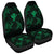 Polynesian Turtle Hammerhead Shark Ray Kanaka Hawaii Car Seat Covers Circle Green - AH Universal Fit Black - Polynesian Pride