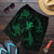 Polynesian Turtle Hammerhead Shark Ray Kanaka Hawaii Men's Shorts Circle Green - AH Art - Polynesian Pride