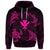 Custom Polynesian Turtle Hammerhead Shark Ray Kanaka Hawaii Hoodie Circle Pink - Polynesian Pride