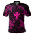 Polynesian Turtle Hammerhead Shark Ray Kanaka Hawaii Polo Shirt Circle Pink - Polynesian Pride