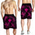 Polynesian Turtle Hammerhead Shark Ray Kanaka Hawaii Men's Shorts Circle Pink - AH - Polynesian Pride