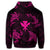 Polynesian Turtle Hammerhead Shark Ray Kanaka Hawaiian Hoodie Circle Pink - Polynesian Pride