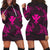 Polynesian Turtle Hammerhead Shark Ray Kanaka Hawaii Hoodie Dress Circle Pink - AH Black - Polynesian Pride