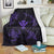 Polynesian Turtle Hammerhead Shark Ray Kanaka Hawaii Premium Blankets Circle Purple - AH White - Polynesian Pride