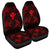 Polynesian Turtle Hammerhead Shark Ray Kanaka Hawaii Car Seat Covers Circle Red - AH Universal Fit Black - Polynesian Pride