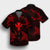 Polynesian Turtle Hammerhead Shark Ray Kanaka Hawaii Hawaiian Shirt Circle Red - AH - Polynesian Pride