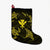 Polynesian Turtle Hammerhead Shark Ray Kanaka Hawaii Christmas Stocking Circle Yellow - AH Christmas Stocking 26 X 42 cm Black - Polynesian Pride