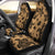 Polynesian Turtle Palm And Sea Pebbles Gold Car Seat Cover - Polynesian Pride