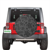 Polynesian Turtle Palm And Sea Pebbles Gray Hawaii Spare Tire Cover No hole - Polynesian Pride